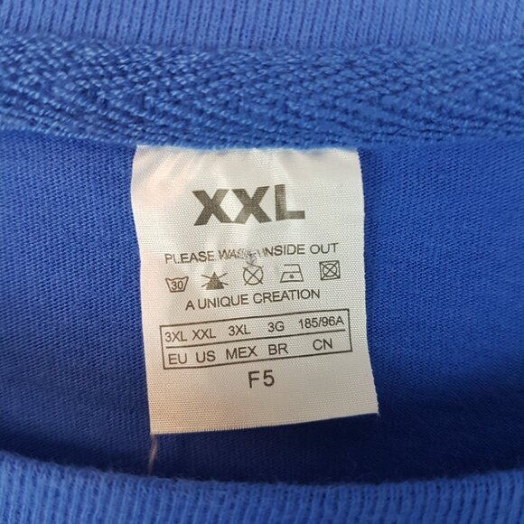 Graphic Tee Shirt Worlds Okayest Brother US XXL Blue White Statement Quote Humor - Picture 3 of 11